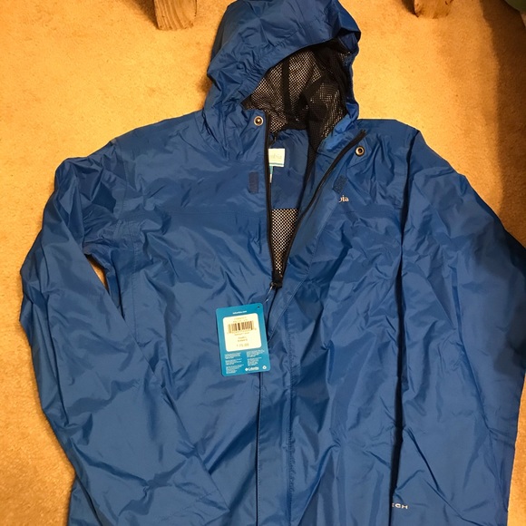 Youth large royal blue Columbia rain jacket